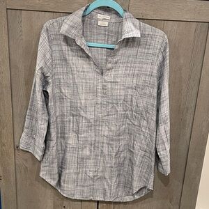 Van Heusen blue and White tweed Shirt